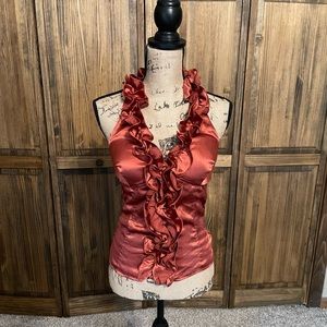 Frilly halter size large